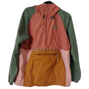 L.L. Bean Multicolor Hooded Jacket - Pink, Green, Orange
